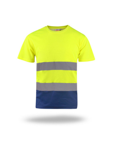 Men`s t-shirt hi-vis duo hazard yellow/navy Mark The Helper