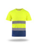 Men`s t-shirt hi-vis duo hazard yellow/navy Mark The Helper