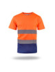 2Men`s t-shirt hi-vis duo orange/navy Mark The Helper