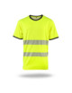 2Herren-T-Shirt mit Warnschutz-Aufdruck, Warngelb/Marineblau. MARKIEREN Sie den Helfer