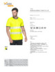 2Herren-T-Shirt mit Warnschutz-Aufdruck, Warngelb/Marineblau. MARKIEREN Sie den Helfer