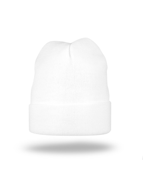 Klasyczna Czapka Zimowa Arctic Biała – 100% Akryl, Lekka 65 g