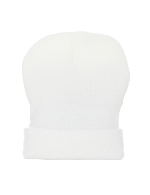 Klasyczna Czapka Zimowa Arctic Biała – 100% Akryl, Lekka 65 g