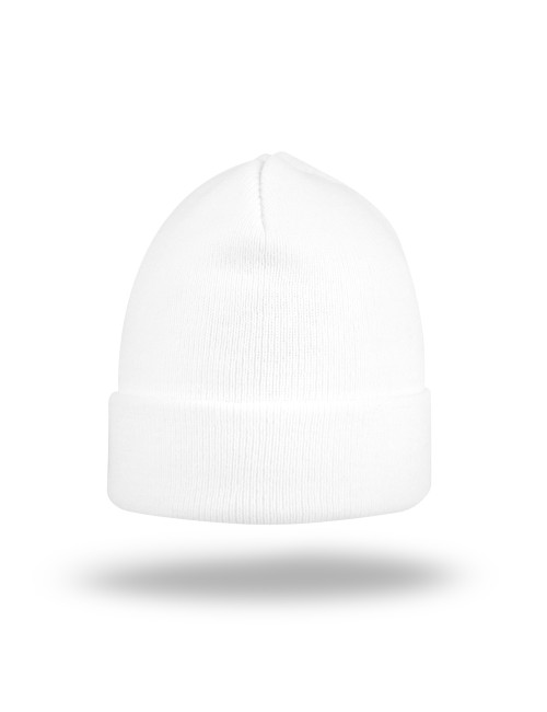 Klasyczna Czapka Zimowa Arctic Biała – 100% Akryl, Lekka 65 g