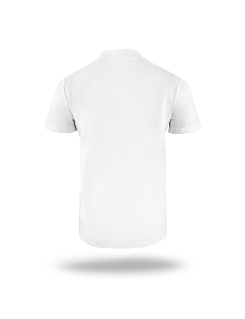 MARK THE HELPHER HERREN-POLO WORKER, WEISS, Stickerei, Siebdruck, Logo