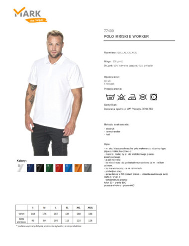 Helpher worker polo white Mark The