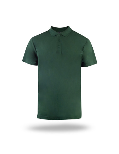 MARK THE HELPHER POLO MEN`S WORKER BOTTLE GREEN embroidery logo print