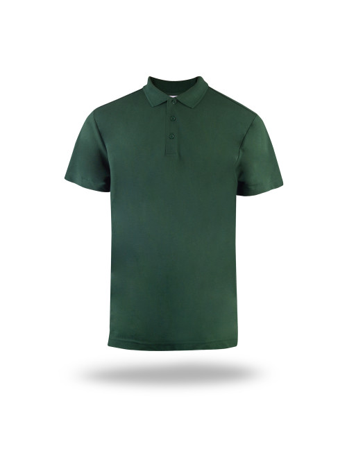 MARK THE HELPHER POLO MEN`S WORKER BOTTLE GREEN embroidery logo print