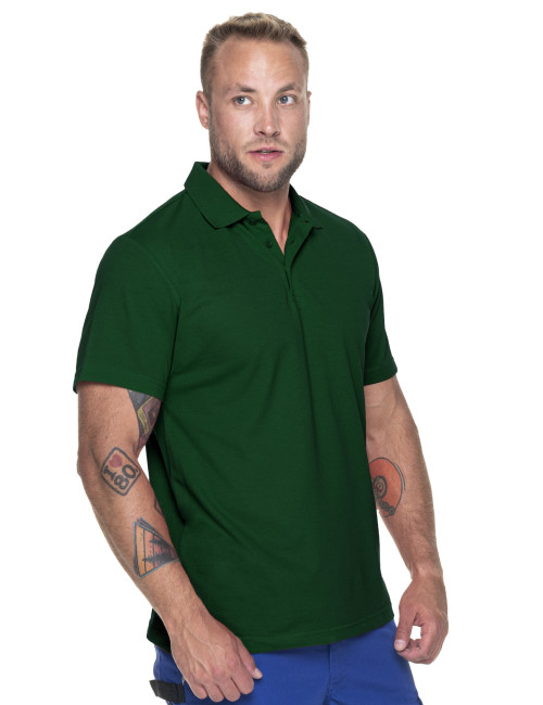 MARK THE HELPHER POLO MEN`S WORKER BOTTLE GREEN embroidery logo print