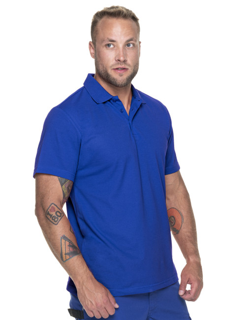 MARK THE HELPER MEN`S POLO WORKER CORNFLOWER print embroidery silkscreen logo