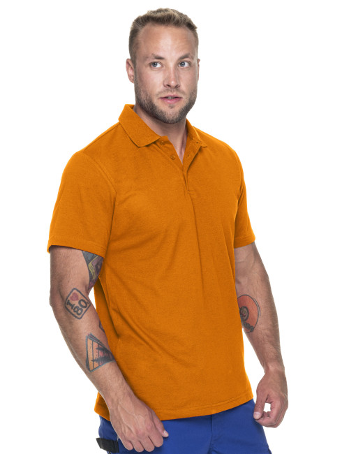 MARK THE HELPHER POLO MEN`S WORKER ORANGE embroidery silkscreen logo