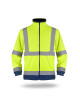 MEN`S HI-VIS FLEECE SWEATSHIRT HAZARD YELLOW/NAVY BLUE embroidery print