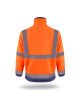 MARK THE HELPER HERREN-FLEECE-SWEATSHIRT HI-VIS ORANGE mit Stickereidruck