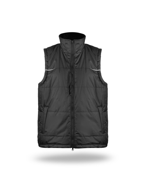 MARK THE HELPHER VEST Men`s NEW ROAD BLACK embroidery screen printing