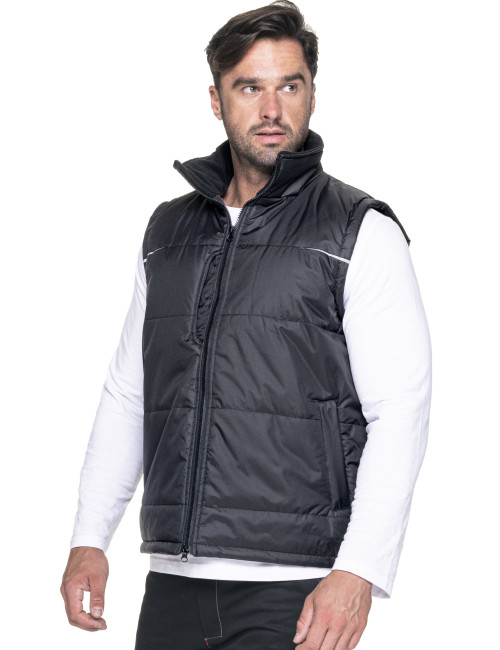 MARK THE HELPHER VEST Men`s NEW ROAD BLACK embroidery screen printing