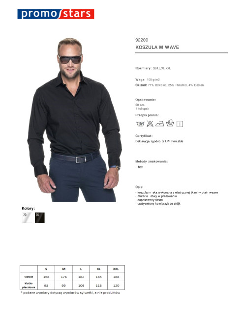 M WAVE SHIRT BLACK