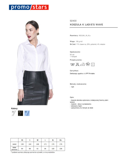 Ladies Wave Damenshirt weiß Promostars