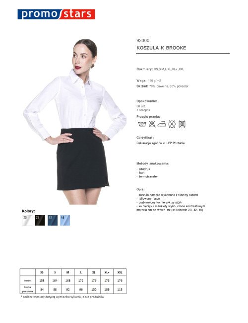 Brooke Damenshirt weiß Promostars