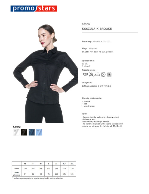 Brooke Damenshirt schwarz Promostars