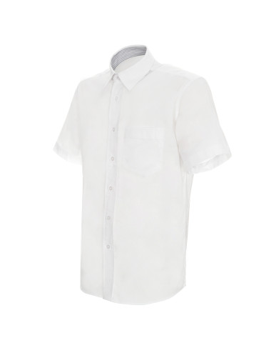 Kurzes Flusshemd für Herren, weiß, Promostars