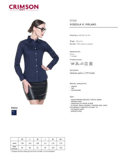 K IRELAND NAVY SHIRT