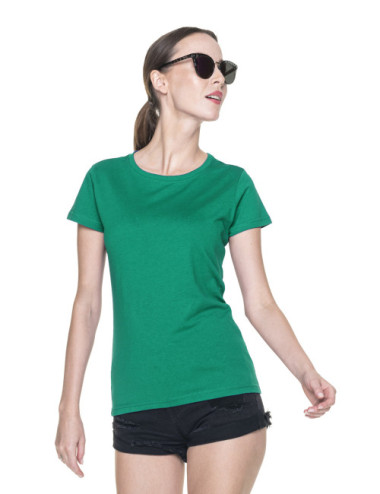 Ladies` heavy t-shirt green Promostars