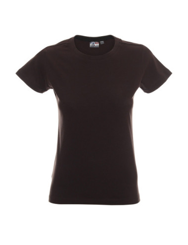 Ladies` heavy t-shirt dark brown Promostars