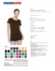 Promostars LADIES` HEAVY T-SHIRT Women`s DARK BROWN embroidery print