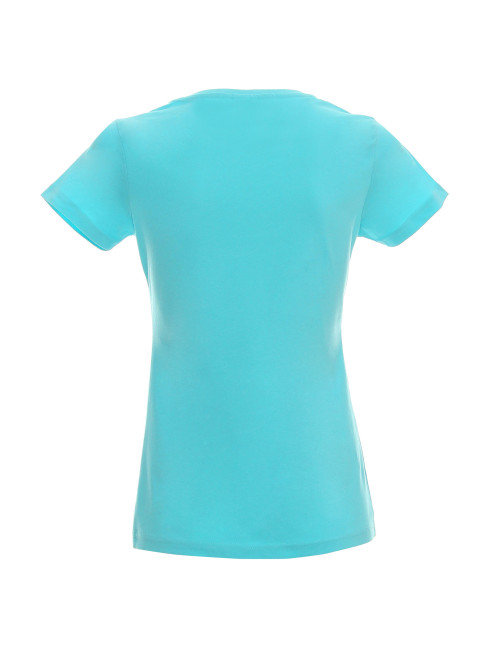 Promostars LADIES` HEAVY T-SHIRT Women`s BLUE DTG print logo embroidery