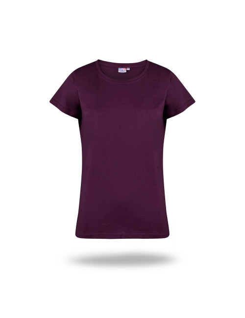 Promostars LADIES` HEAVY Damen T-SHIRT BURGUNDY Print Stickerei Siebdruck