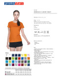 2Ladies` heavy t-shirt orange Promostars