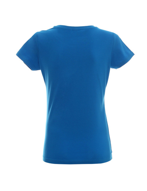 Promostars LADIES` HEAVY T-SHIRT Women`s BLUE logo print embroidery