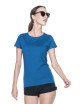 Promostars LADIES` HEAVY Damen-T-SHIRT, BLAU, Logodruck, Stickerei