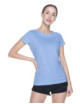 2Damen schweres Damen-T-Shirt blau Promostars
