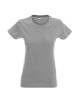 Promostars LADIES` HEAVY T-SHIRT Women`s LIGHT GRAY MELANGE embroidered logo