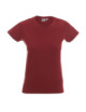 Schweres Damen-T-Shirt für Damen, Burgunderrot von Promostars