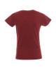 Promostars LADIES` HEAVY Damen-T-Shirt, Burgunderrot, DTF-Aufdruck, Logo-Stickerei