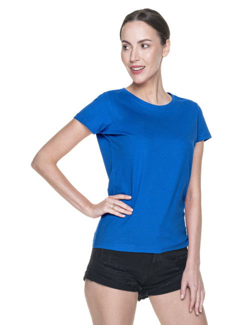 Promostars LADIES` HEAVY Damen-T-Shirt, COVERBONE-Aufdruck, gesticktes Logo