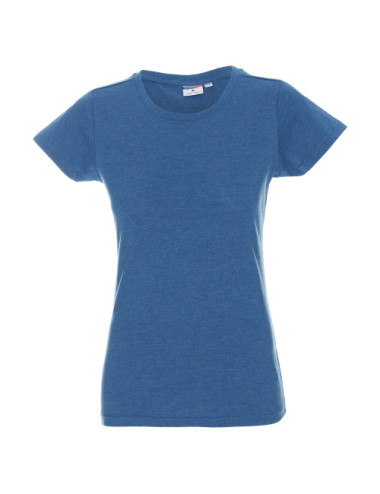 Ladies` heavy t-shirt women`s blue melange Promostars