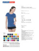 2Ladies` heavy t-shirt women`s blue melange Promostars
