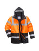 Zweifarbige Portwest-Warnjacke in Verkehrsorange/Schwarz