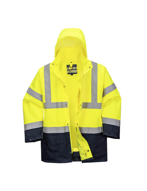 5 in 1 Essential Gelb/Marine Warnschutzjacke Portwest