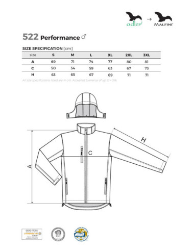 Men`s softshell jacket Performance 522 dark gray melange Malfini