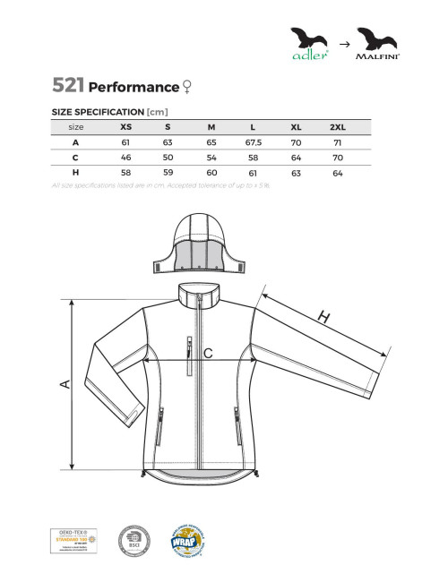 Women`s softshell jacket Performance 521 dark gray melange Malfini
