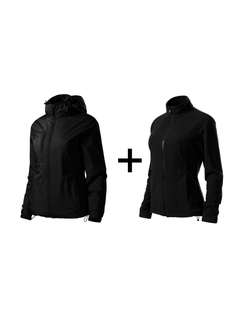 Adler MALFINI Women`s jacket Pacific 3 IN 1 534 black embroidery print