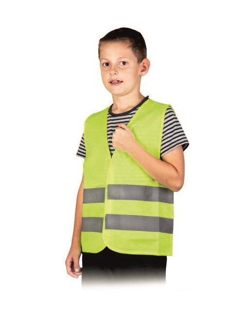 "JHK Kamizelka Ostrzegawcza SYF Gold Fluor - Odzież z Haftem, Nadruk