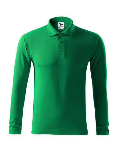 Herren-Poloshirt Pique Polo LS 221 grasgrün Malfini