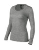 Merino Rise LS 160 Damen-T-Shirt, dunkelgrau meliert Malfini Premium