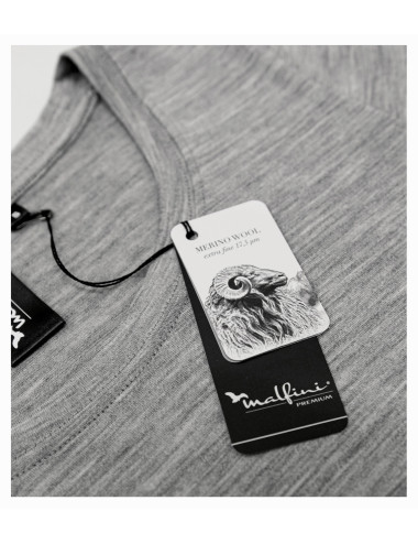 Koszulka damska Merino rise ls 160 ciemnoszary melanż Malfini premium