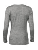 2Koszulka damska Merino rise ls 160 ciemnoszary melanż Malfini premium